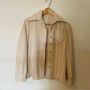 Cream striped vintage jacket
